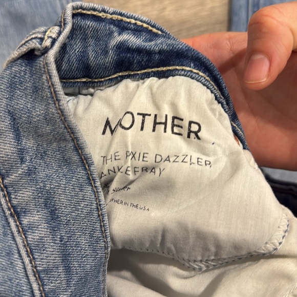 • Mother Denim • Women’s THE PIXIE DAZZLER ANKLE FRAY Jeans SECRET SISTER 25 - Picture 4 of 5